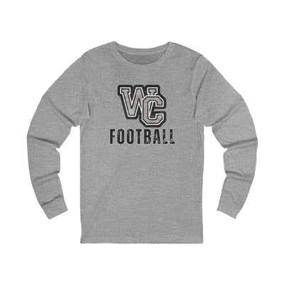 Adult Unisex Vintage Distressed Westerville Central Football Graphic Long Sleeve Soft Tee