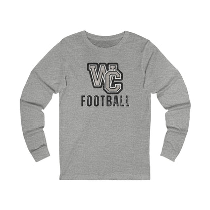 Adult Unisex Vintage Distressed Westerville Central Football Graphic Long Sleeve Soft Tee