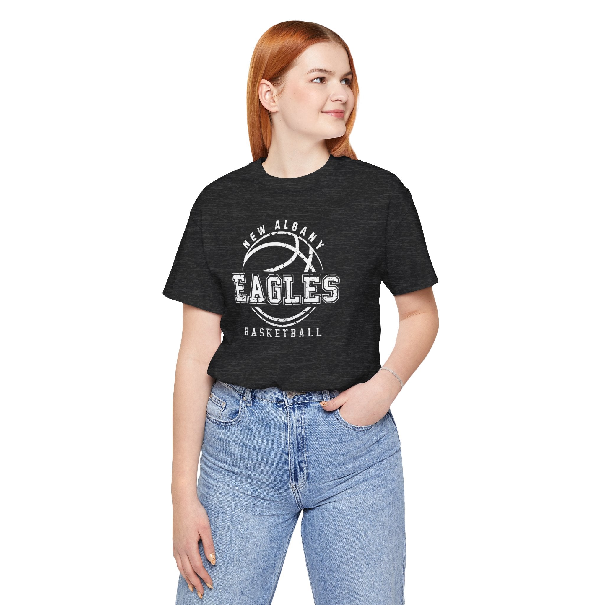 Adult Unisex New Albany Eagles Rebound Retro Distressed Graphic Short Sleeve Soft Tee