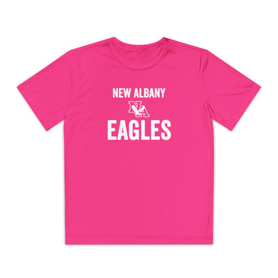Youth Vintage Distressed New Albany Eagles Graphic Short Sleeve Performance Tee