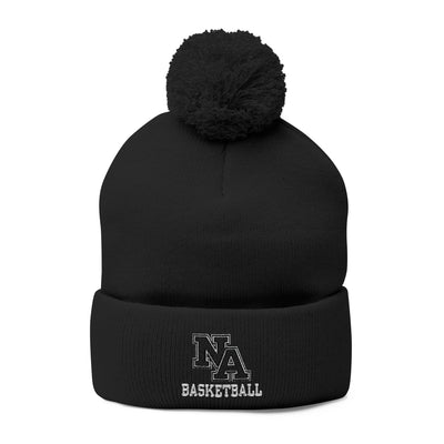 New Albany Basketball Pom Pom Knit Hat with Embroidered Logo