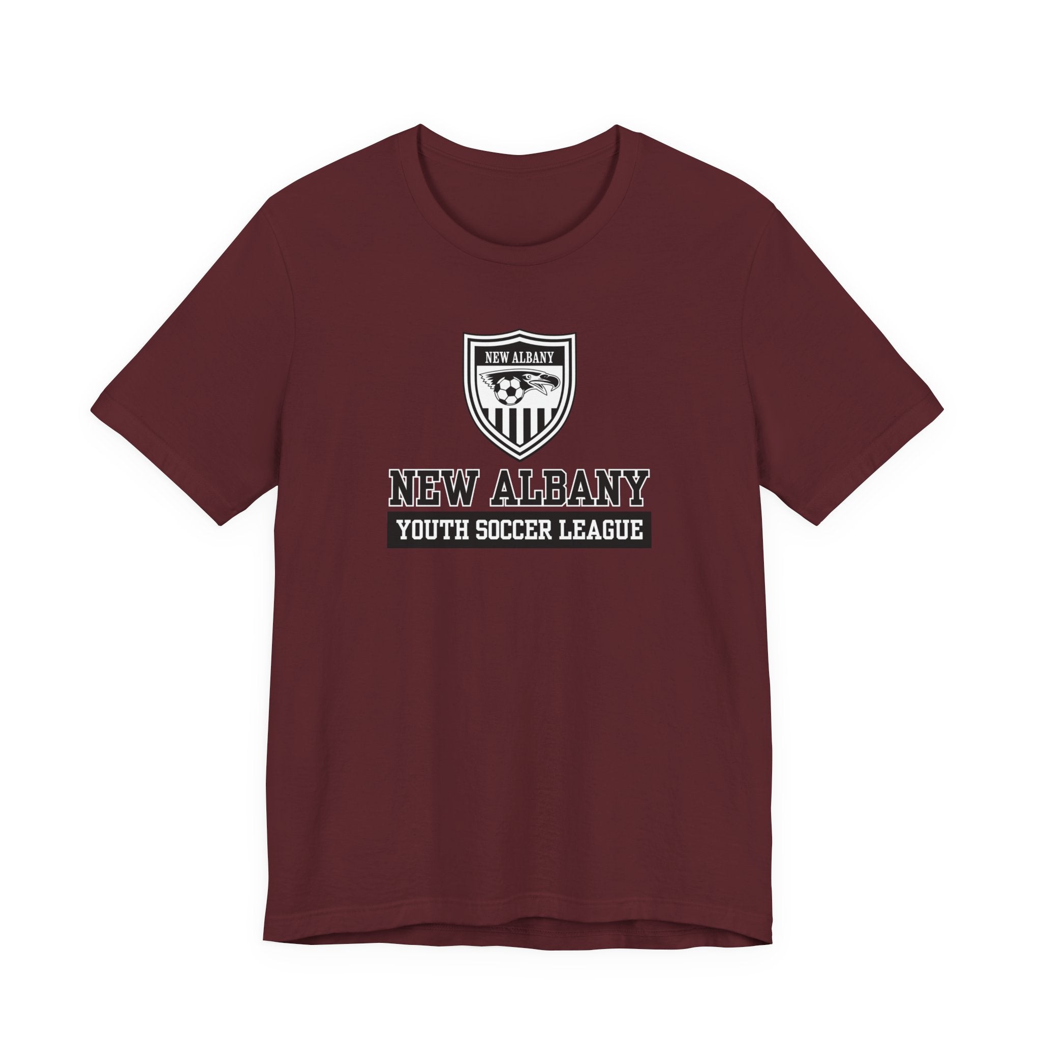 Adult Unisex New Albany Youth Soccer League Game Day Graphic Short Sleeve Bella + Canvas Soft Tee