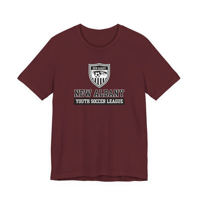 Adult Unisex New Albany Youth Soccer League Game Day Graphic Short Sleeve Bella + Canvas Soft Tee