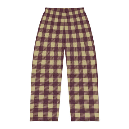 Men's Buffalo Check Pajama Pant with Eagles Print