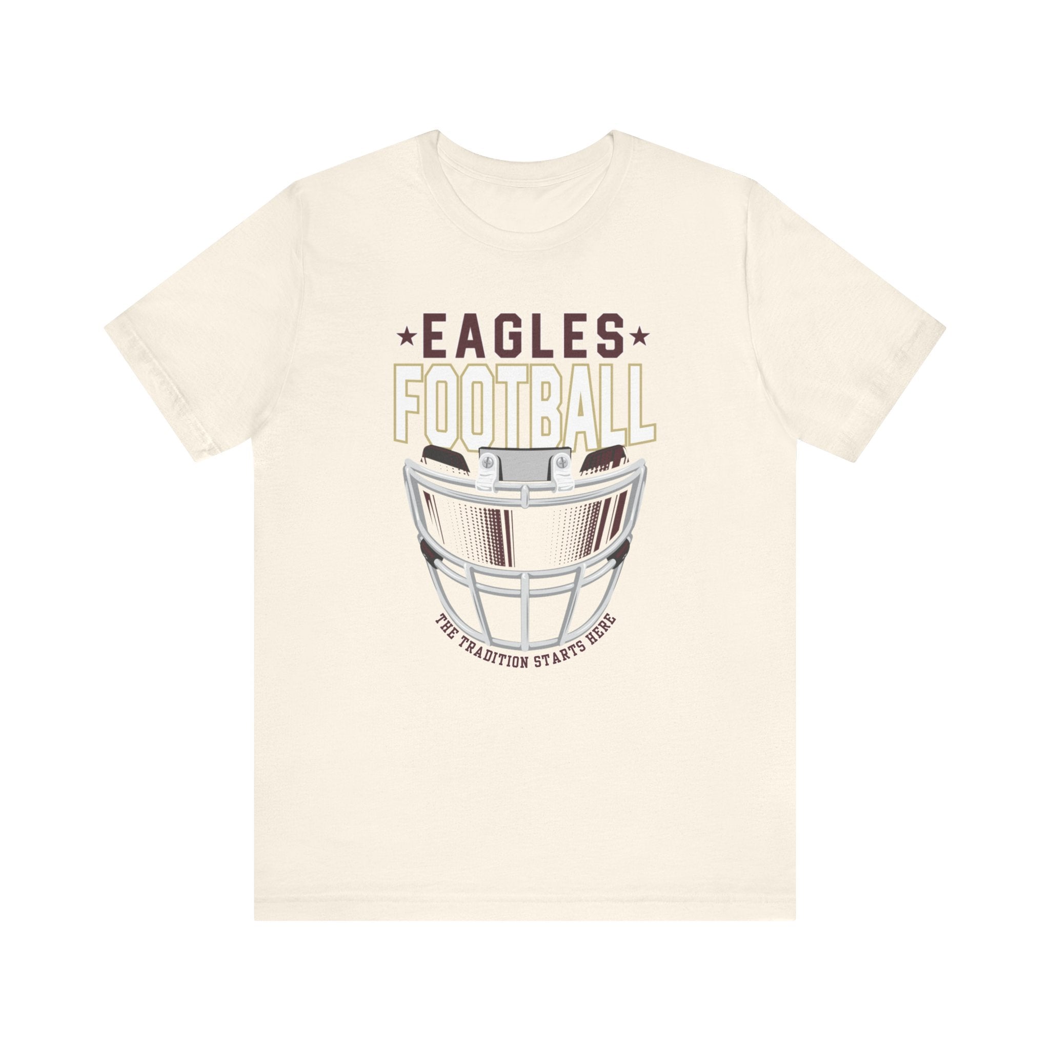 Adult Unisex Eagles White Hype Helmet Graphic Short Sleeve Soft Tee
