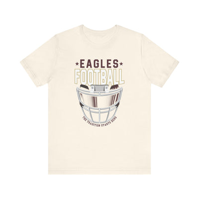 Adult Unisex Eagles White Hype Helmet Graphic Short Sleeve Soft Tee