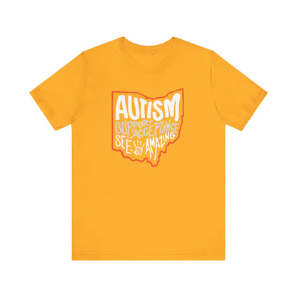 Adult Unisex Autism See The Amazing Graphic Short Sleeve Soft Tee - Bridgeway Academy