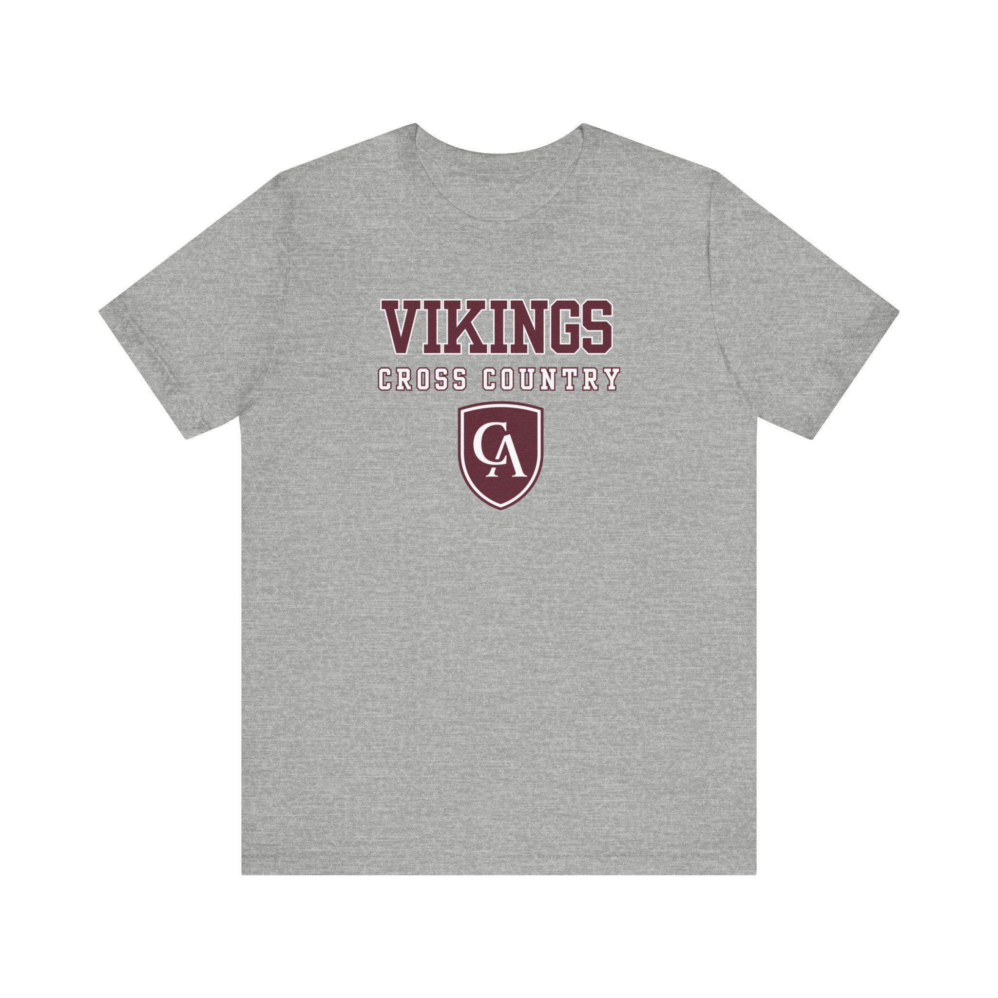 Adult Unisex Columbus Academy Vikings Cross Country Graphic Short Sleeve Bella + Canvas Soft Tee