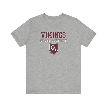 Adult Unisex Columbus Academy Vikings Cross Country Graphic Short Sleeve Bella + Canvas Soft Tee