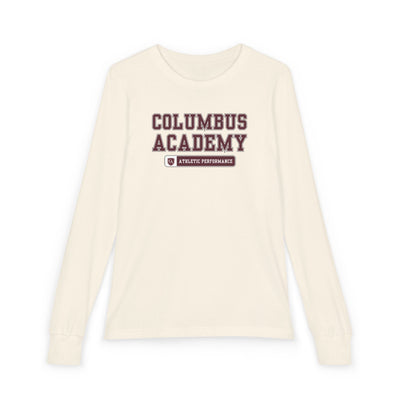 Youth Columbus Academy Athletic Performance Graphic Bella + Canvas Long Sleeve Soft Tee