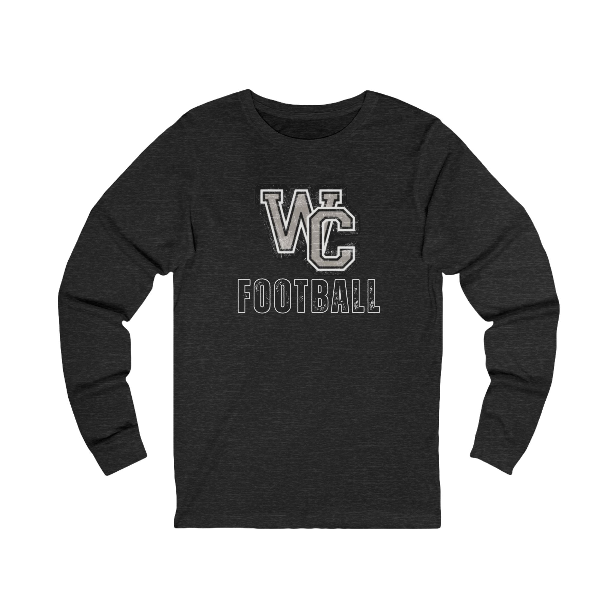 Adult Unisex Vintage Distressed Westerville Central Football Graphic Long Sleeve Soft Tee