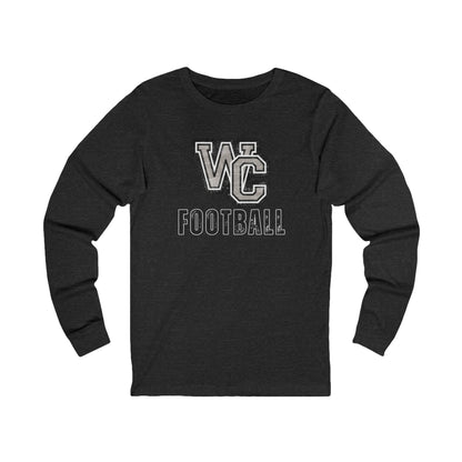 Adult Unisex Vintage Distressed Westerville Central Football Graphic Long Sleeve Soft Tee