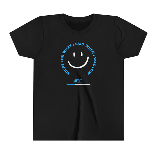 Youth Blue Smile When I Was Low T1D Short Sleeve Graphic Tee