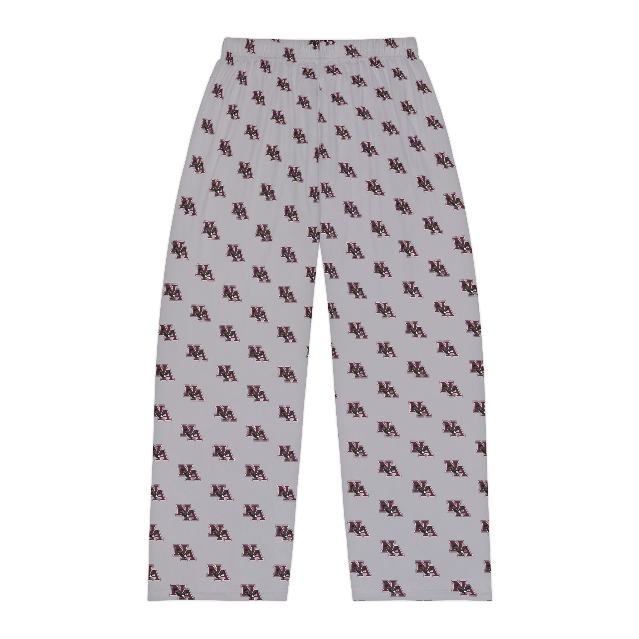 Men's Pajama Pant in Grey with Allover Classic Maroon Logo Print