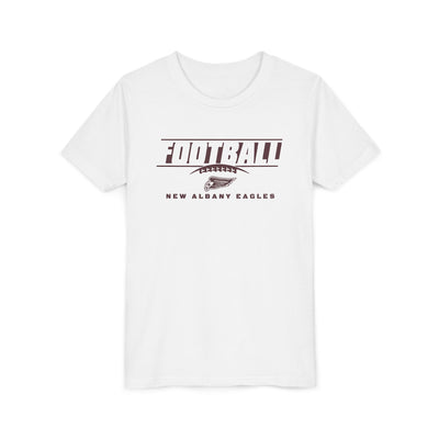 Youth New Albany Eagles Goal Line Maroon Graphic Short Sleeve Soft Tee