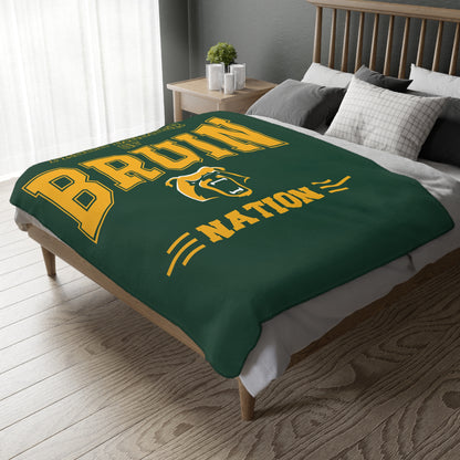 Bruin Nation Graphic Super Soft Velveteen Microfiber Blanket (Two-sided print)