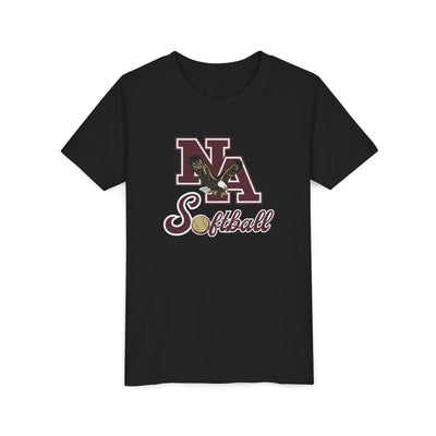 Youth NA Script Softball Graphic Short Sleeve Soft Tee