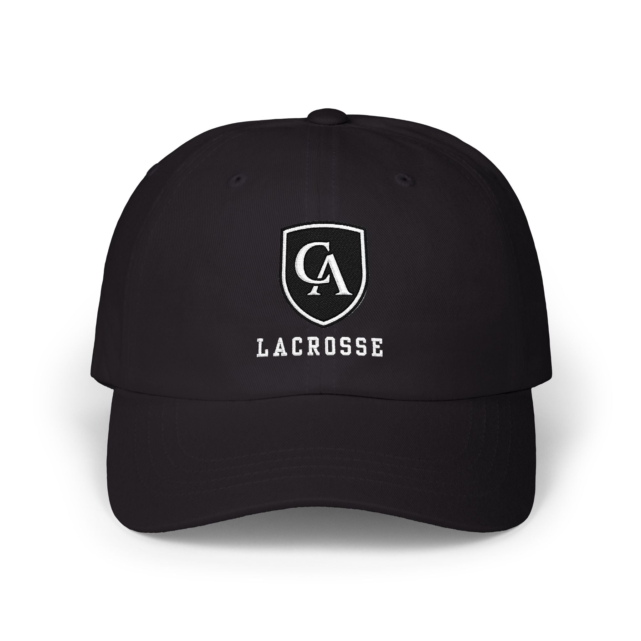 Adult Unisex Columbus Academy Vikings Lacrosse White Embroidered Logo Dad Cap