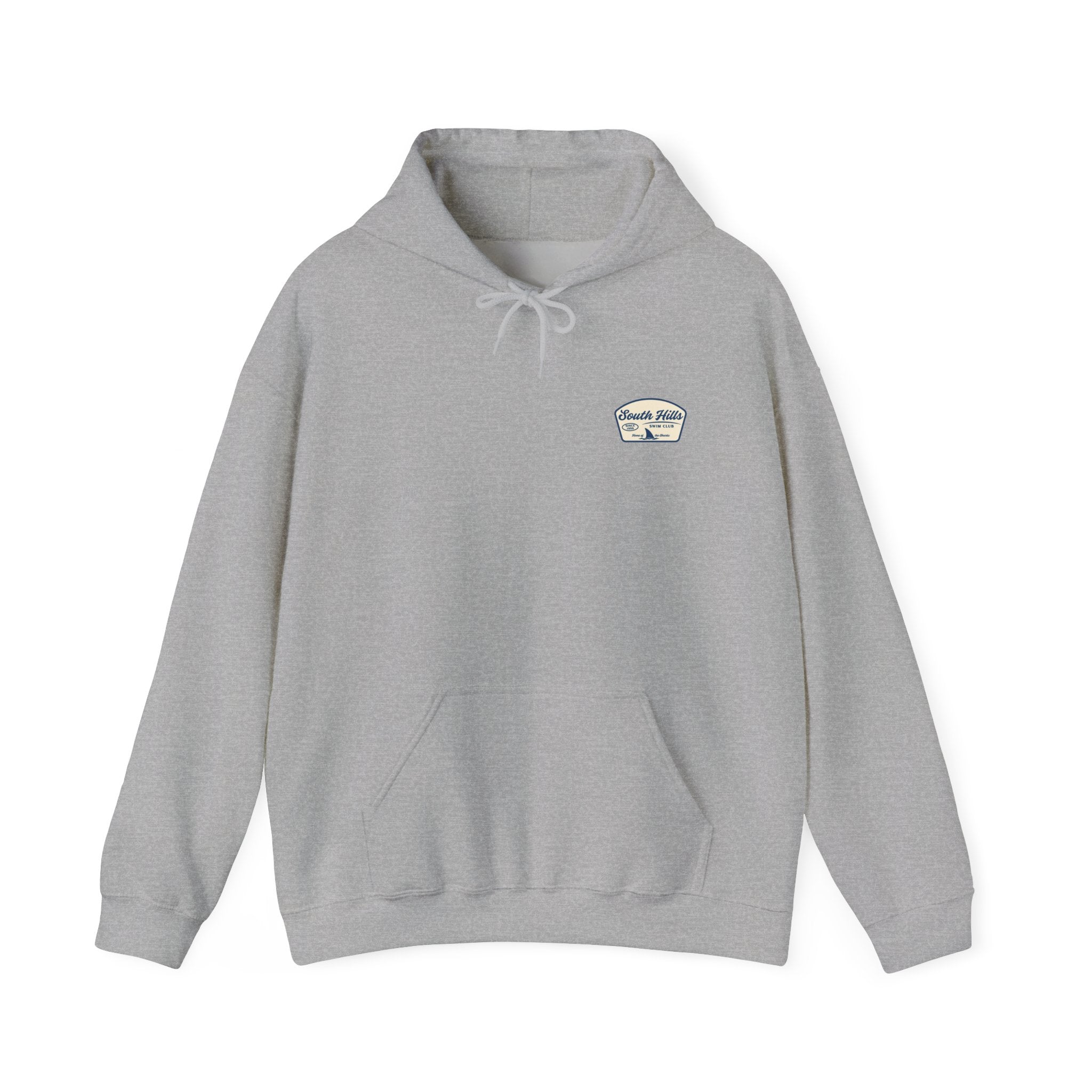 Adult Unisex South Hills Swim Club Home of the Sharks Graphic Hoodie