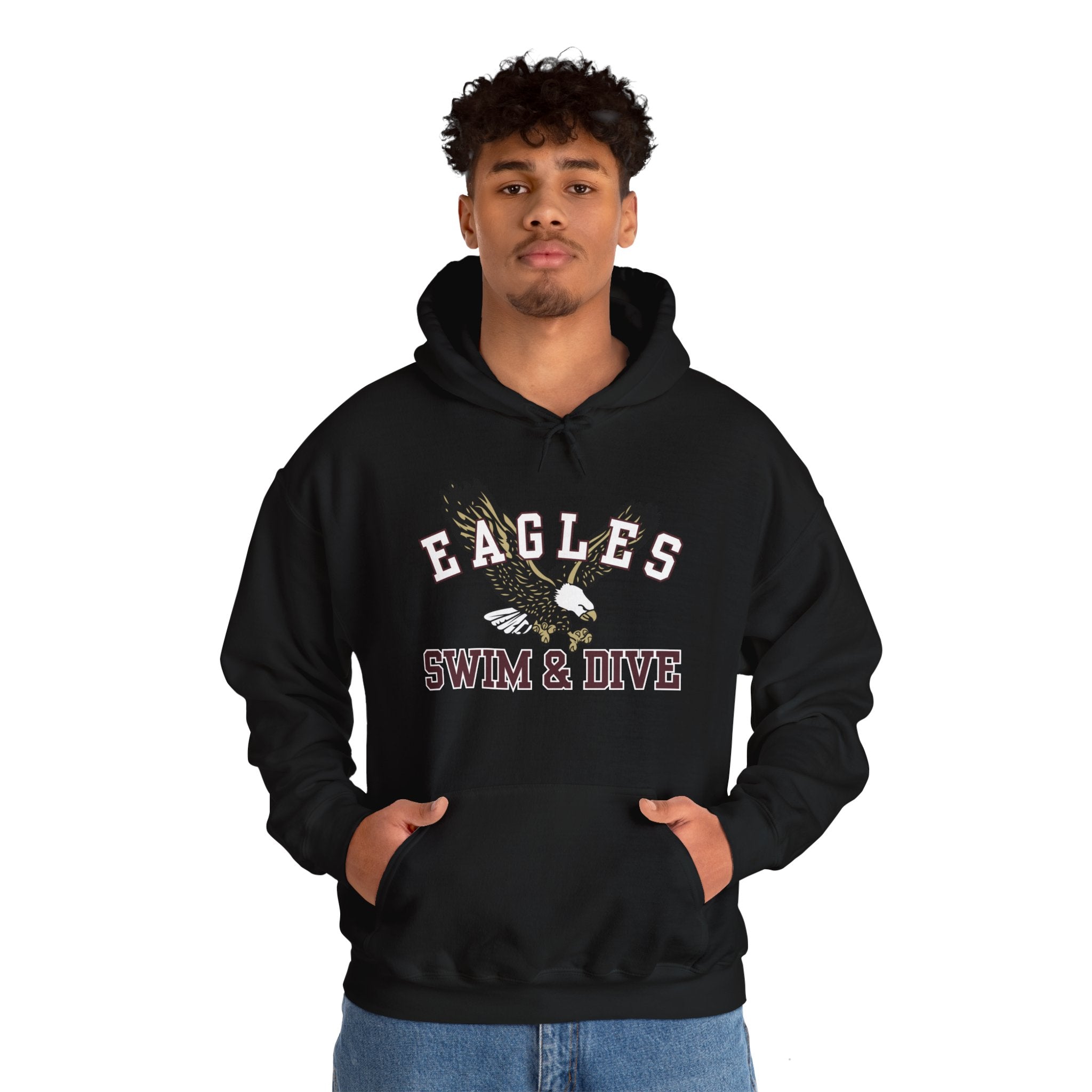 Adult Unisex Swim & Dive Flying Eagle Graphic Hoodie