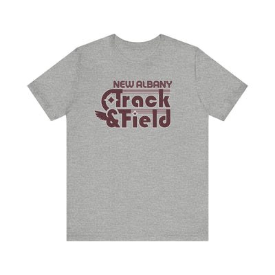 Adult Unisex Retro Track and Field Graphic Short Sleeve Soft Tee