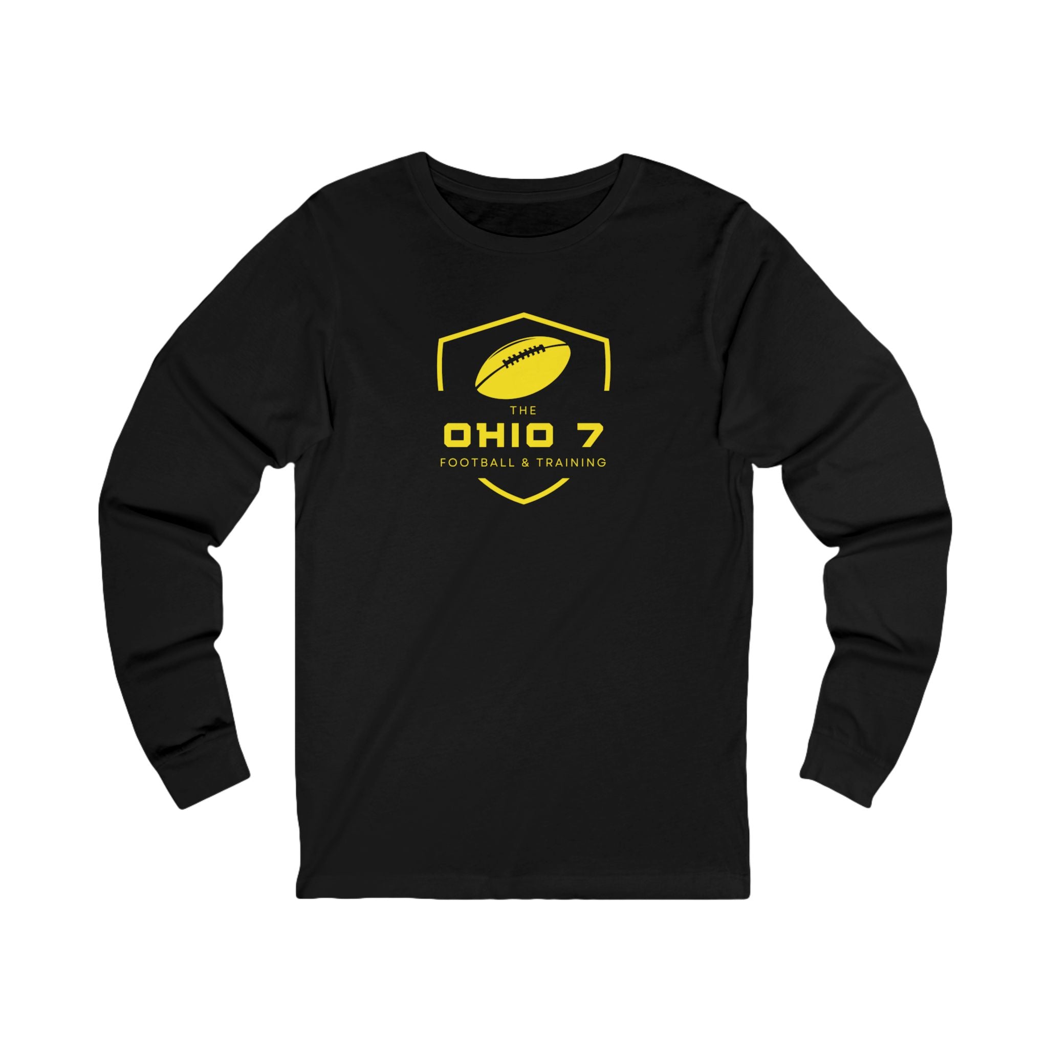Adult Unisex The Ohio 7 Yellow Logo Long Sleeve Bella + Canvas Soft Tee
