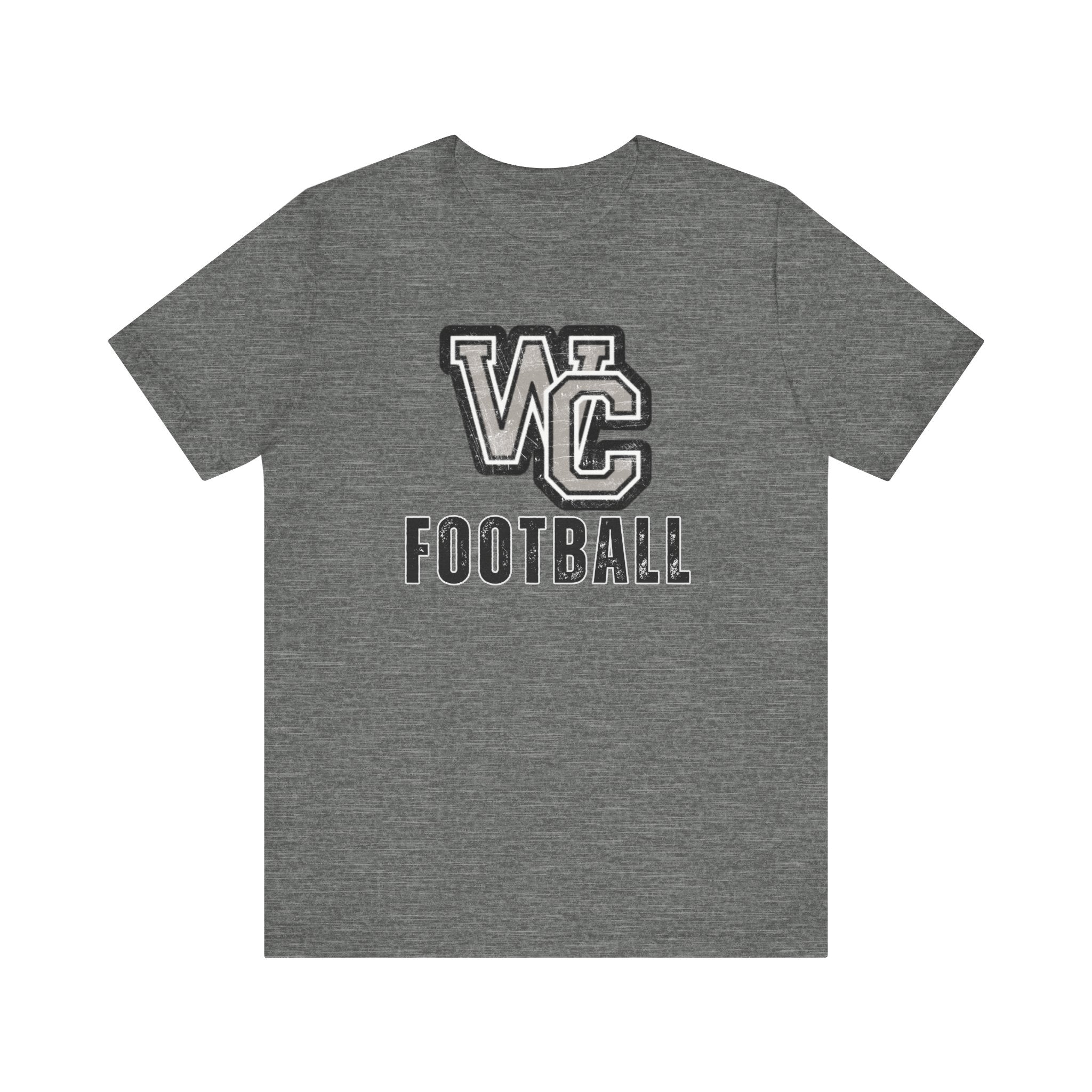 Adult Unisex Vintage Distressed Westerville Central Football Graphic Short Sleeve Soft Tee