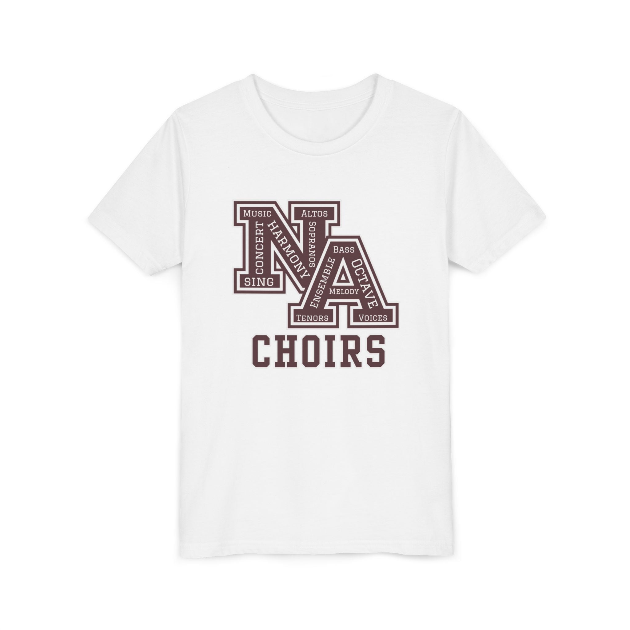 Youth Choirs Words NA Logo Graphic Short Sleeve Soft Tee