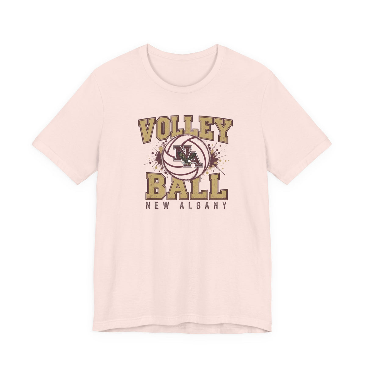 Adult Unisex New Albany Eagles Power Volleyball Graphic Short Sleeve Soft Tee