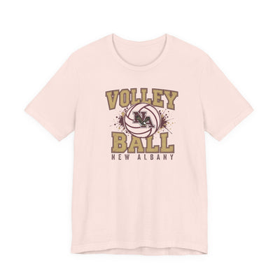 Adult Unisex New Albany Eagles Power Volleyball Graphic Short Sleeve Soft Tee