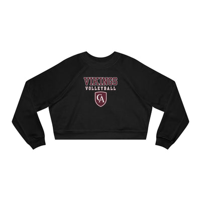 Women's Columbus Academy Volleyball Graphic Cropped Fleece Bella + Canvas Sweatshirt