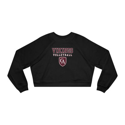 Women's Columbus Academy Volleyball Graphic Cropped Fleece Bella + Canvas Sweatshirt