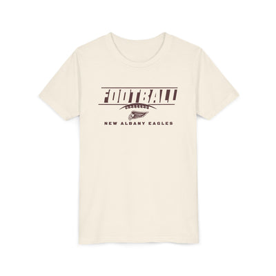 Youth New Albany Eagles Goal Line Maroon Graphic Short Sleeve Soft Tee