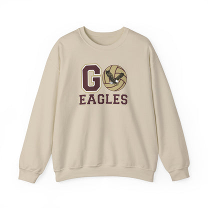 Adult Unisex Go Eagles Volleyball Graphic Sweatshirt - New Albany Eagles