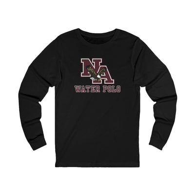 Adult Unisex New Albany Water Polo Classic Maroon Logo Graphic Long Sleeve Soft Tee