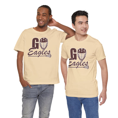 Adult Unisex Go Eagles Lacrosse Graphic Short Sleeve Soft Tee