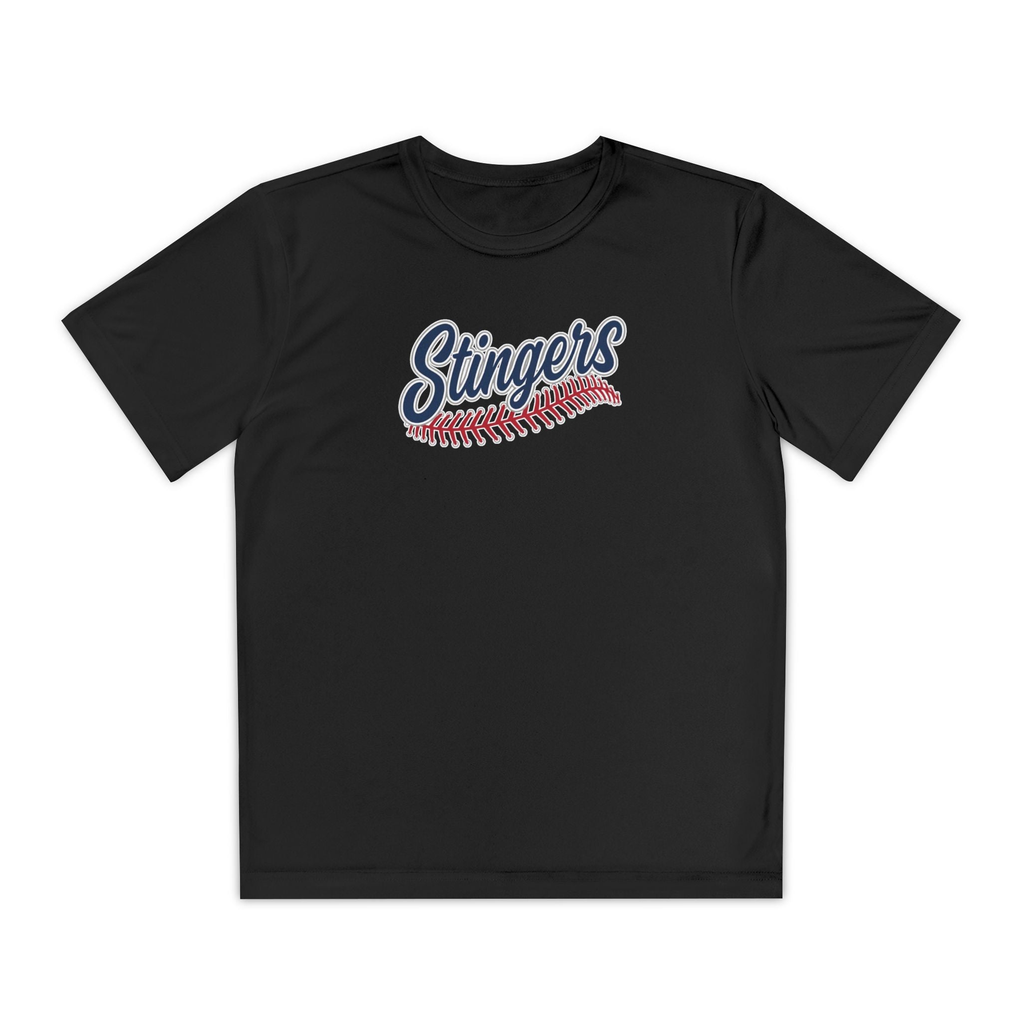 Youth Stingers Softball Stitches Graphic Sport-Tek Competitor Performance Tee