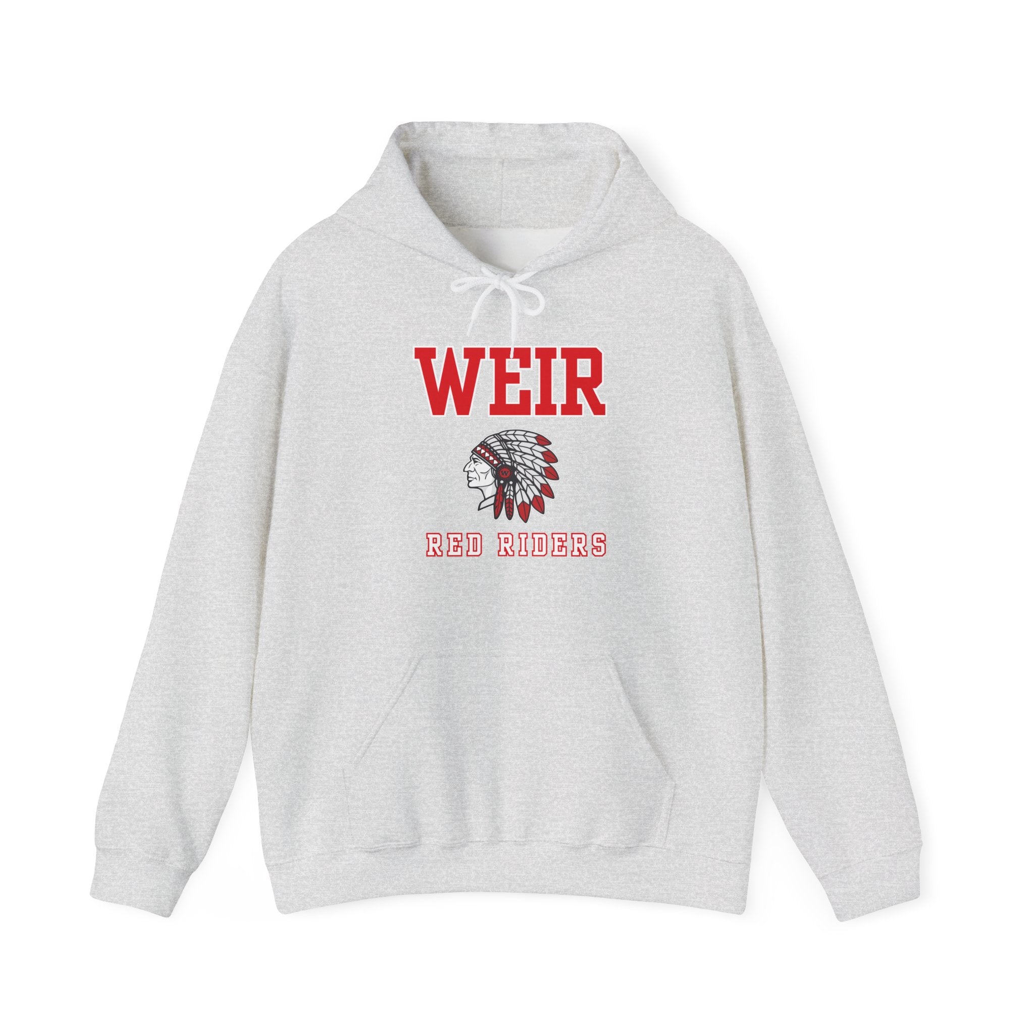 Adult Unisex Weir Red Riders Classic Mascot Graphic Hoodie