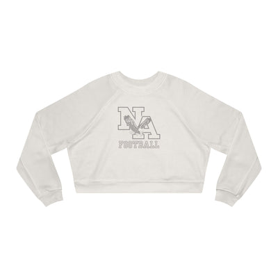 Women's New Albany Tonal Football Logo Graphic Cropped Fleece Sweatshirt