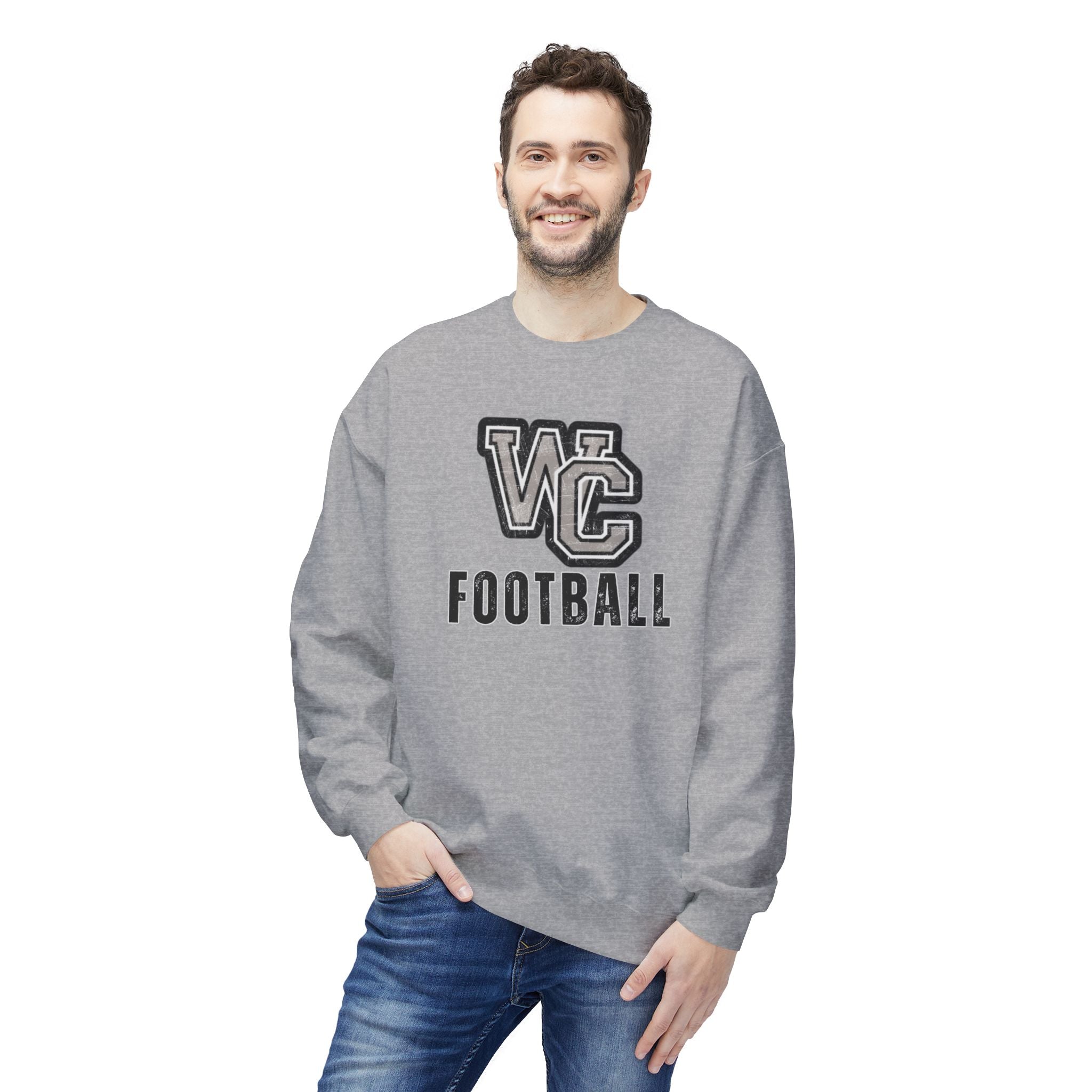 Adult Unisex Vintage Distressed Westerville Central Football Graphic Soft Style Sweatshirt