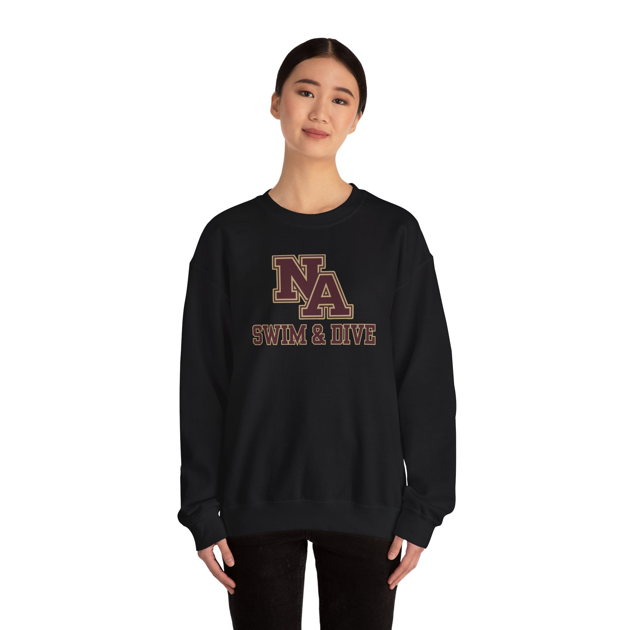 Adult Unisex Swim & Dive Classic Logo with Word Pool Back Graphic Sweatshirt