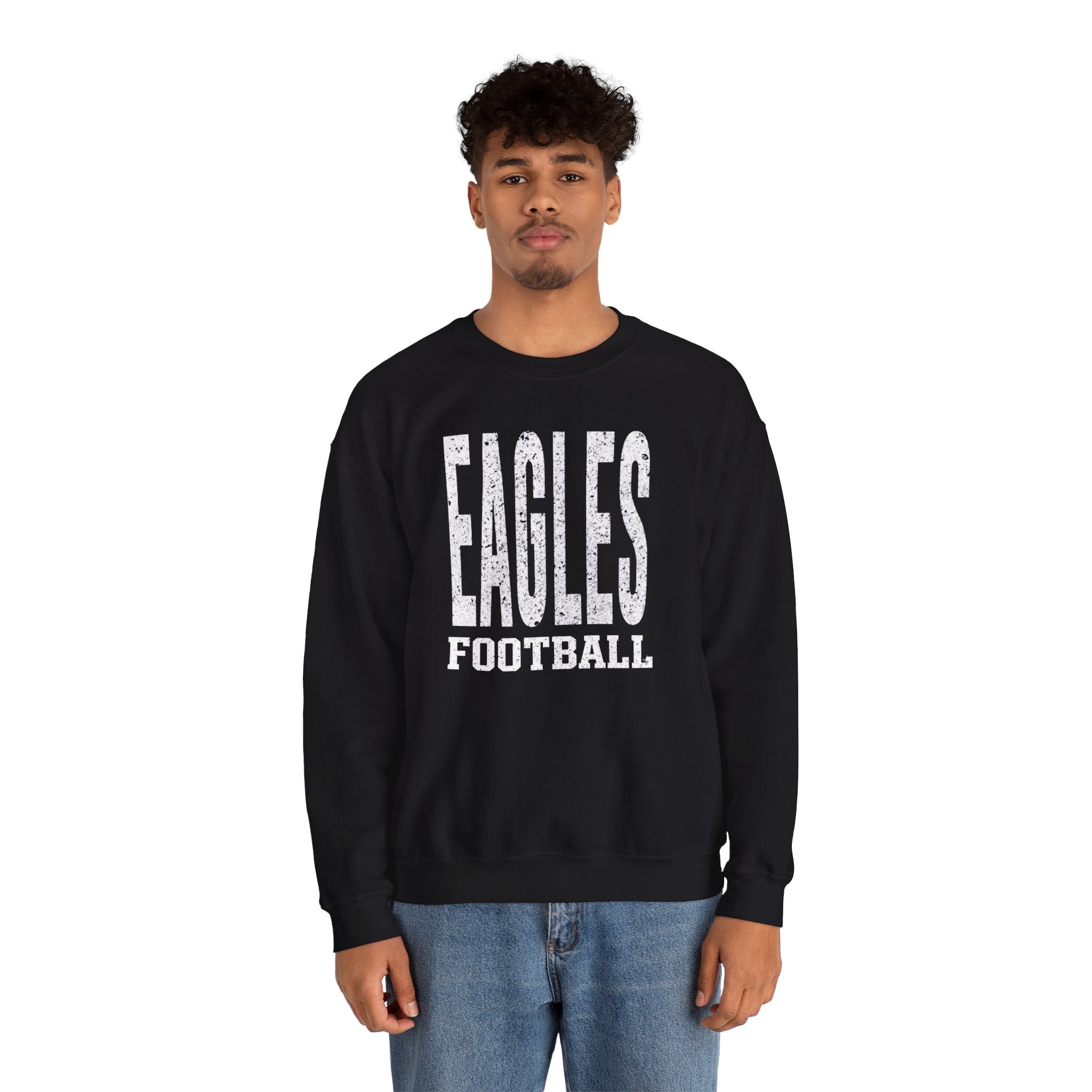 Adult Unisex New Albany Football Distressed Enlarged Graphic Sweatshirt