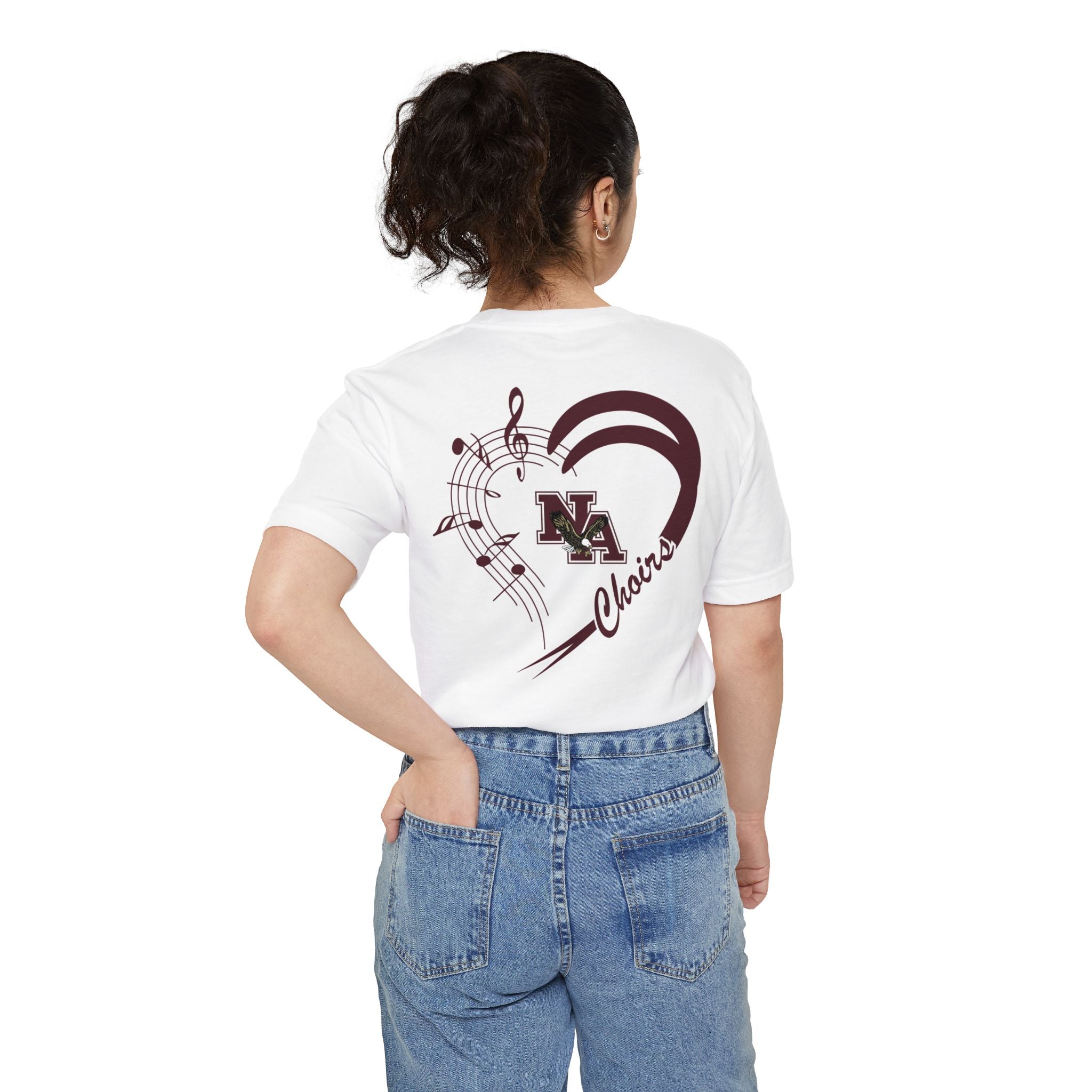 Adult Unisex New Albany Choirs Heart Graphic Pocket T-shirt