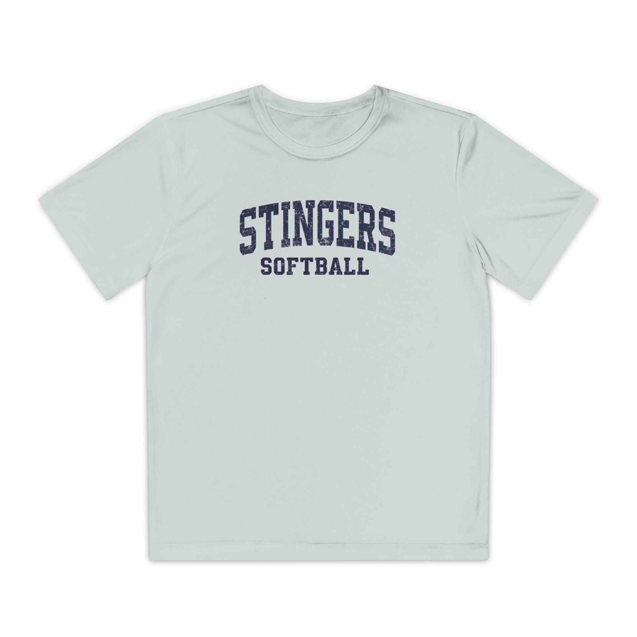 Youth Stingers Softball Vintage Distressed Graphic Sport-Tek Competitor Performance Tee