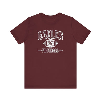 Adult Unisex Eagles Football Vintage Distressed Graphic Short Sleeve Soft Tee