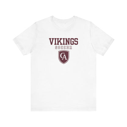 Adult Unisex Columbus Academy Vikings Soccer Graphic Short Sleeve Bella + Canvas Soft Tee