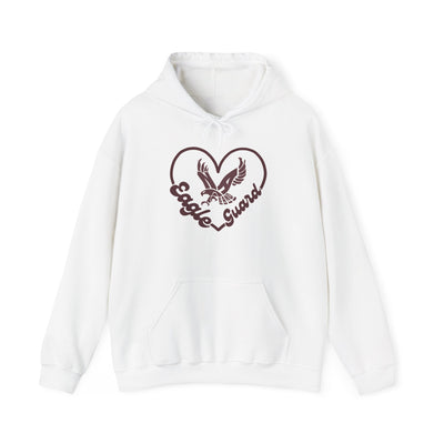 Adult Unisex Eagle Guard Heart Graphic Hoodie
