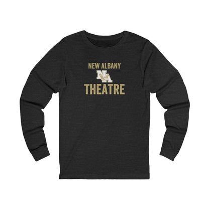 Adult Unisex Vintage Distressed New Albany Theatre Graphic Long Sleeve Soft Tee