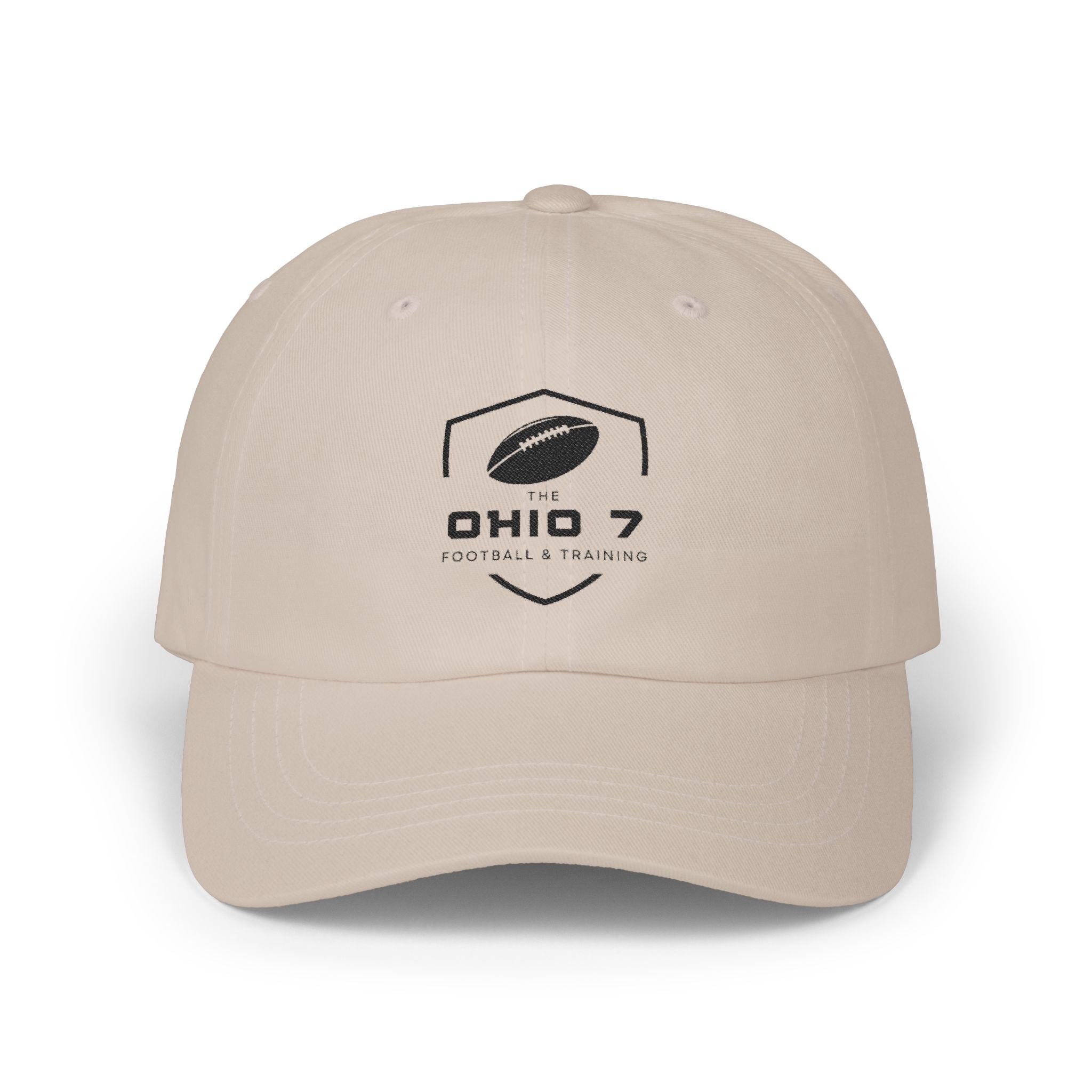 Adult Unisex The Ohio 7 Black Embroidered Logo Dad Cap
