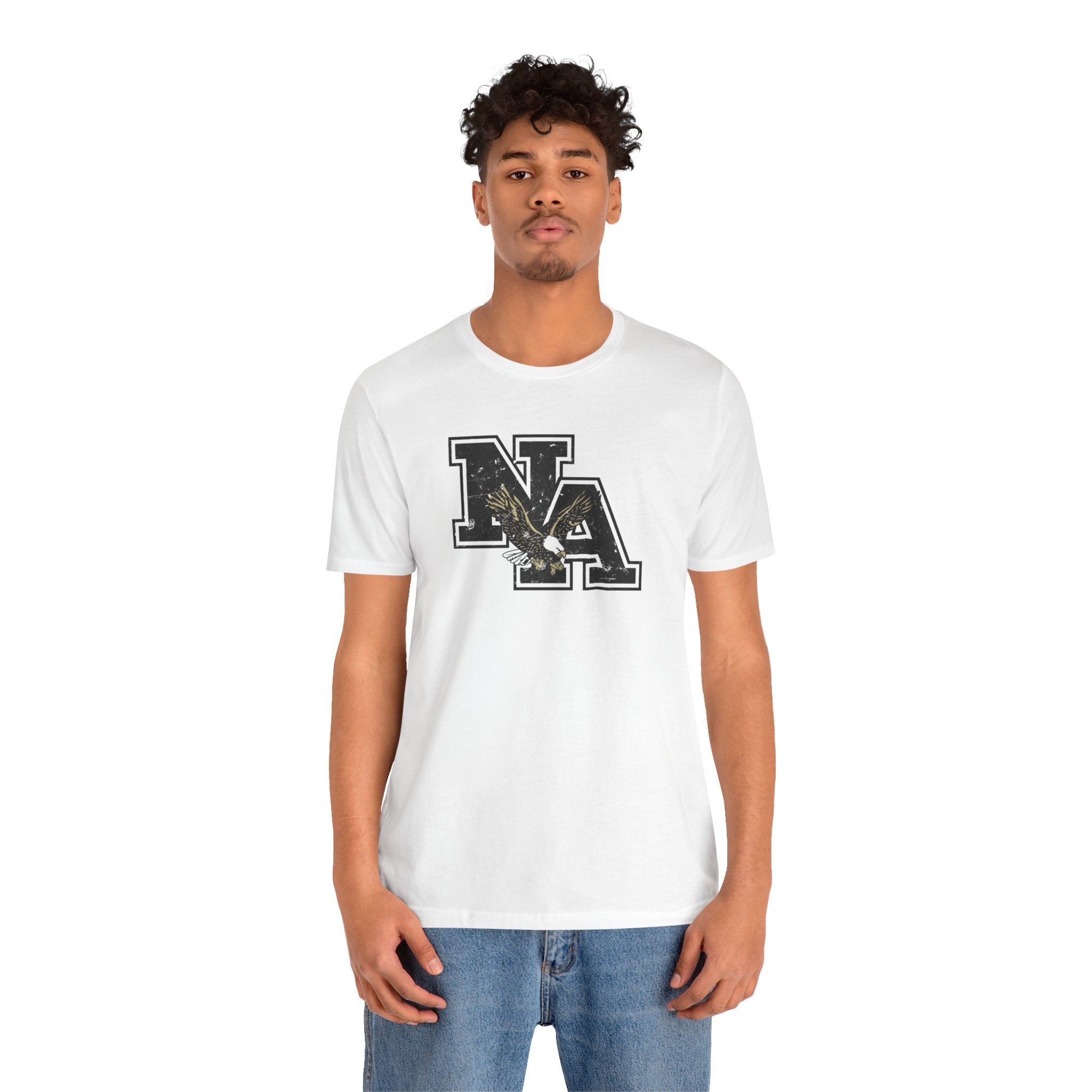 Adult Unisex Vintage Distressed Black Logo Short Sleeve Soft Tee